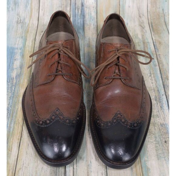 Clarks Tor England British Toe Wingtip Oxfords Size 9.5 Brown Leather Shoes main image 9